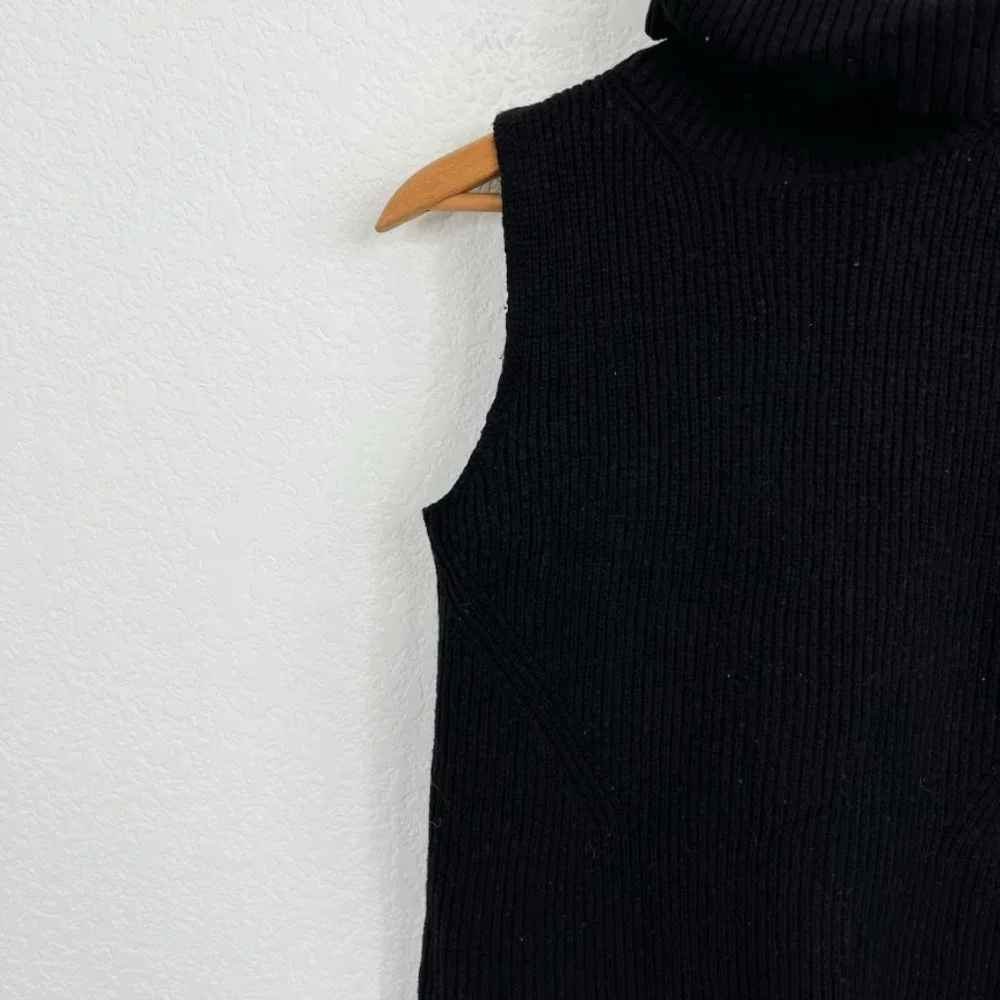 FCUK French Connection Sleeveless Mozart Knit Turtleneck Sweater - Picture 3 of 6